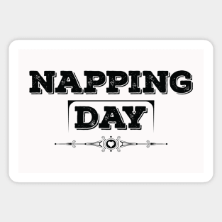 National Napping Day Black Sticker